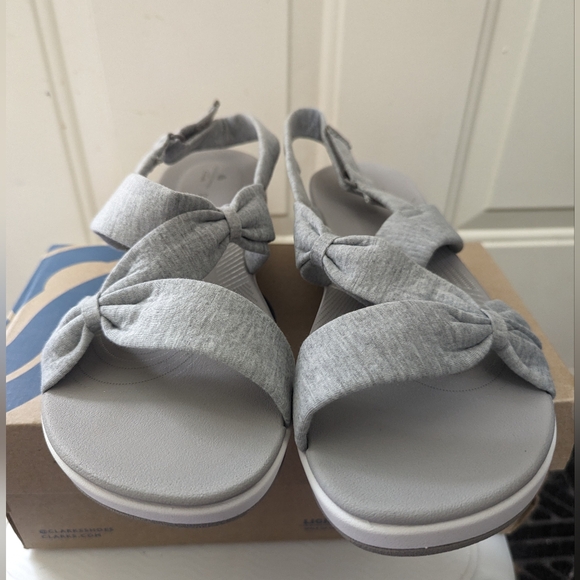 Cloudsteppers by Clarks Arla Primrose Sandal, size 12 wide, heathered grey - Picture 5 of 7